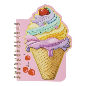 Блокнот А6 60 арк., "Sweets", #, МО, пружина бокова, зефірний Zibi