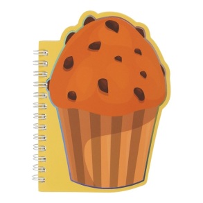 Блокнот А6 60 арк., "Snack", #, МО, пружина бокова, жовтий Zibi