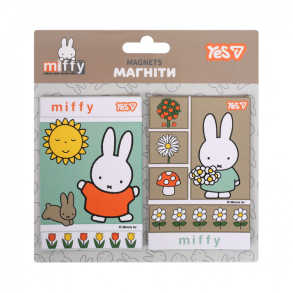 Магніти для дошки (блістер=2 шт./6*9 см) "Miffy Flowers" Yes