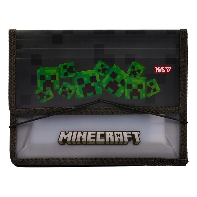 Папка для зошитів пластикова на гумку В5 "Minecraft Creepers" Yes