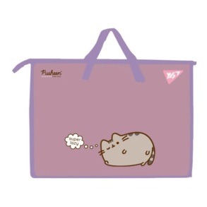 Портфель дитячий пластиковий з тканинними ручками А3 "Pusheen" Yes