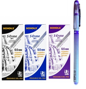 Ручка гелева ПИШИ-СТИРАЙ "M&G Scholz", 0,5 мм, синя (уп.=12 шт.)