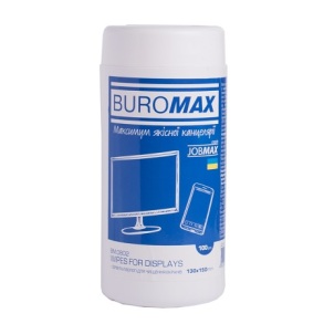 Серветки для екранів та оптики 100 шт. "Jobmax" Buromax