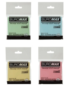 Стікер 76*76 мм/80 арк. мікс Buromax