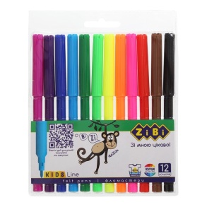 Фломастери Zibi 12 кол. "Kids Line"