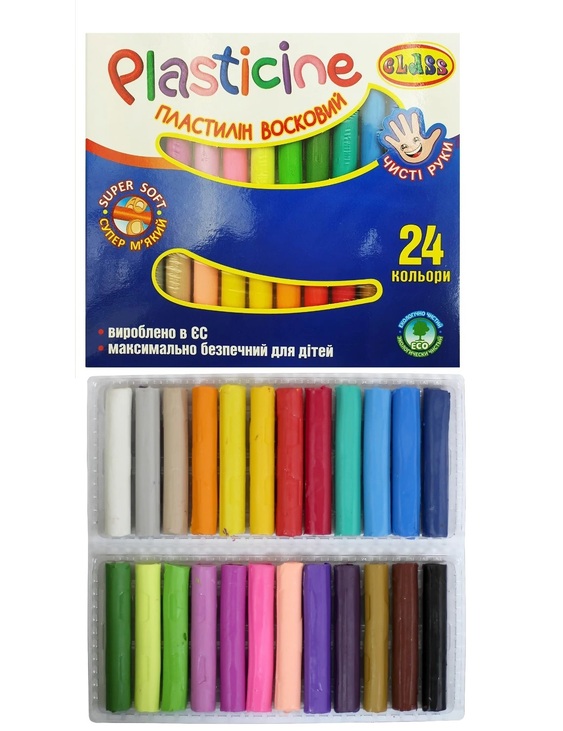 Пластилін Class 12 кол. 200 г "Чисті руки. Eco" 