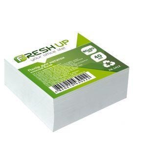 Папір для нотаток 80*80*40 мм, клеєний/білий Fresh Up