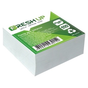 Папір для нотаток 85*85 мм/400 арк., клеєний/білий Fresh Up