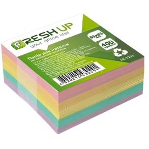Папір для нотаток 85*85 мм/400 арк., неклеєний/класика Fresh Up