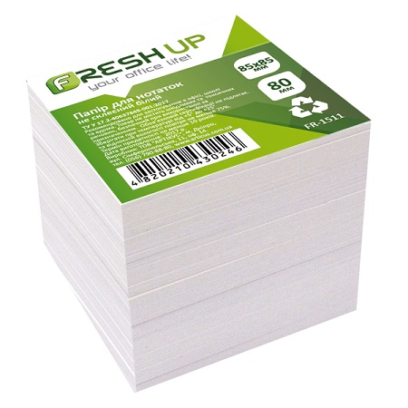 Папір для нотаток 85*85 мм/800 арк., неклеєний/білий Fresh Up