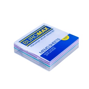 Папір для нотаток 80*80*20 мм, клеєний/зебра Buromax