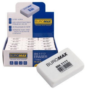 Гумка для стирання Buromax прямокутна (уп.=60 шт.)