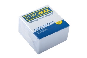 Папір для нотаток 80*80*50 мм, клеєний/білий Buromax