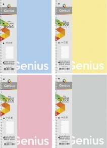 Блокнот А4 80 арк., "Коледж-блок білий Genius", #, ПО, пружина бокова Школярик