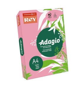 Папір "Rey Adagio" середній A4, 80 г/м2, 500 арк., Candy 05/рожевий