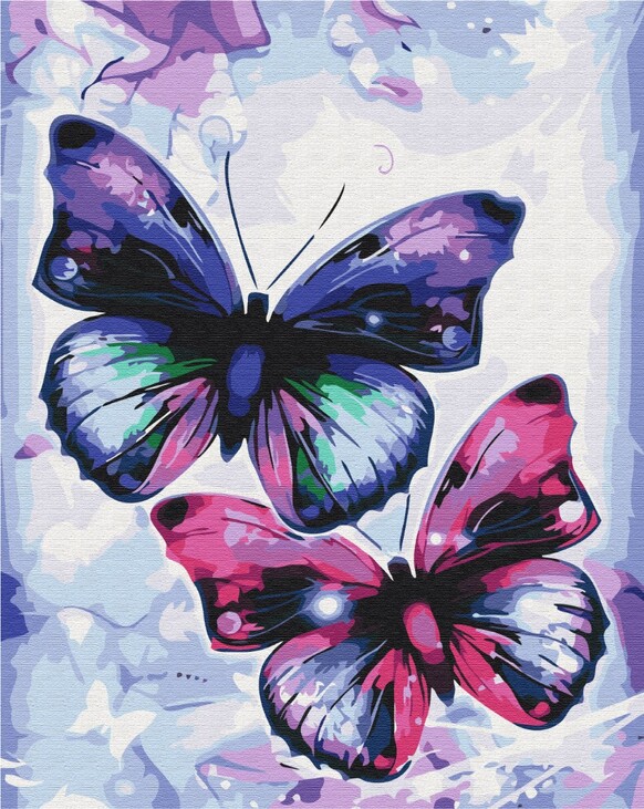 Картина за номером 40*50 см BS51407 "Блискучі метелики" Brushme