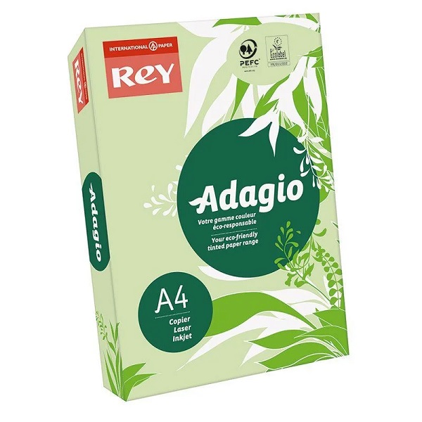 Папір "Rey Adagio" пастель A4, 160 г/м2, 250 арк., Green 09/зелений