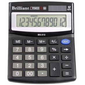 Калькулятор Brilliant BS-212 12-ти розрядний дисплей